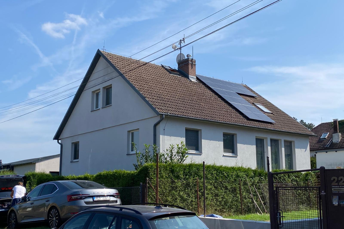 Ukázka střešní instalace